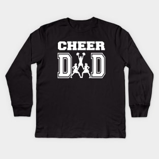 Cheer Dad Cheerleading Gift Idea Kids Long Sleeve T-Shirt